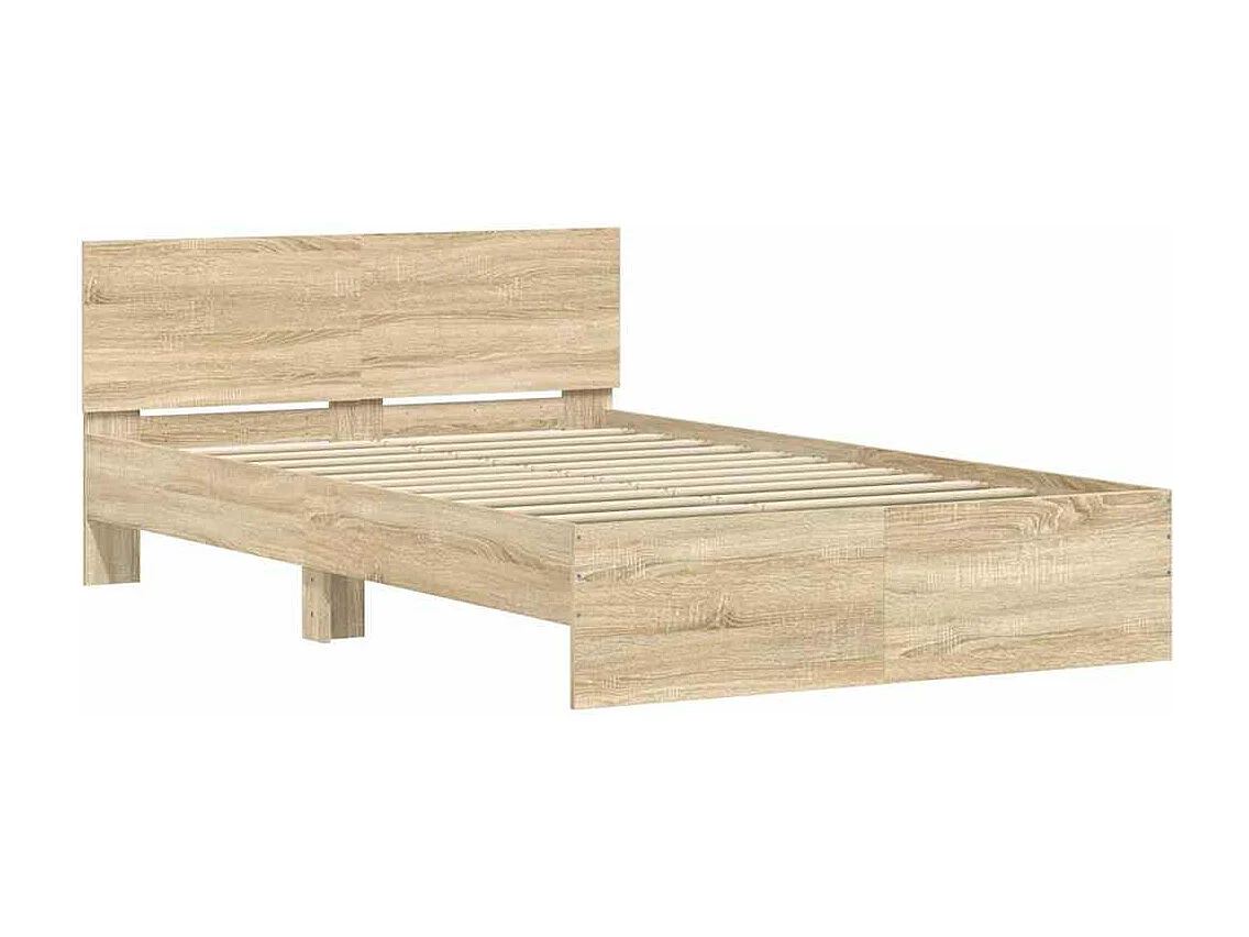 Cadre de lit sans matelas chêne sonoma 120x200 cm
