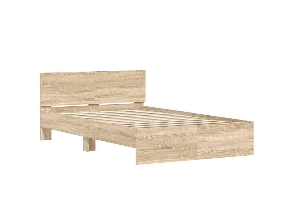 Cadre de lit sans matelas chêne sonoma 120x200 cm