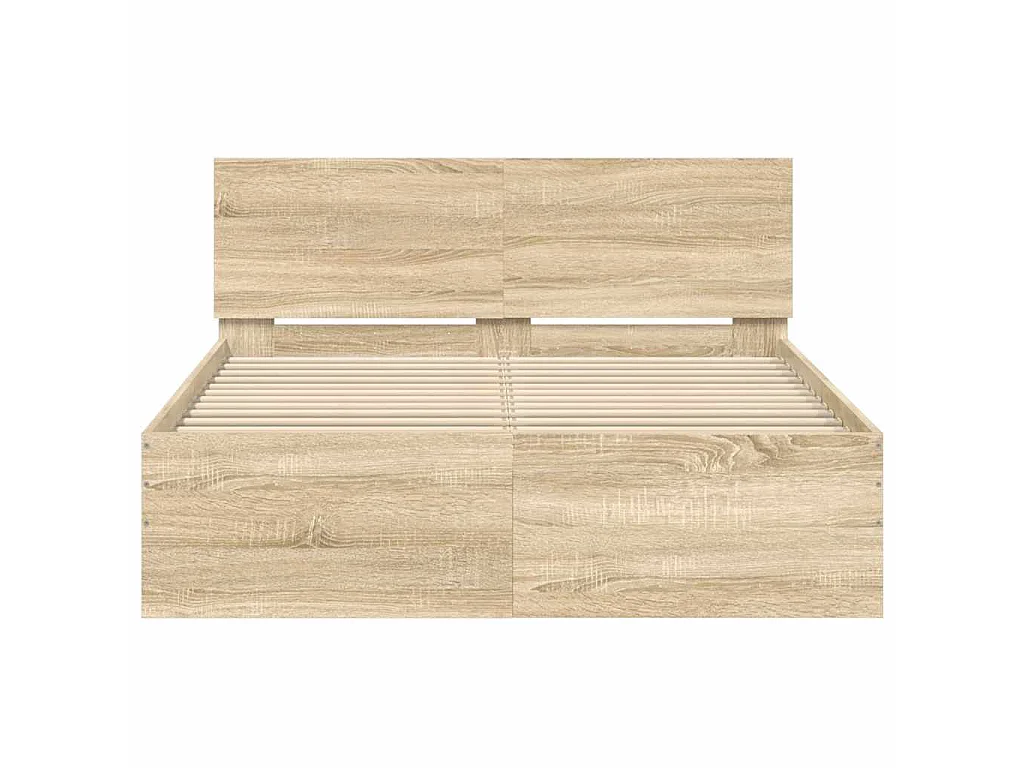Cadre de lit sans matelas chêne sonoma 120x200 cm