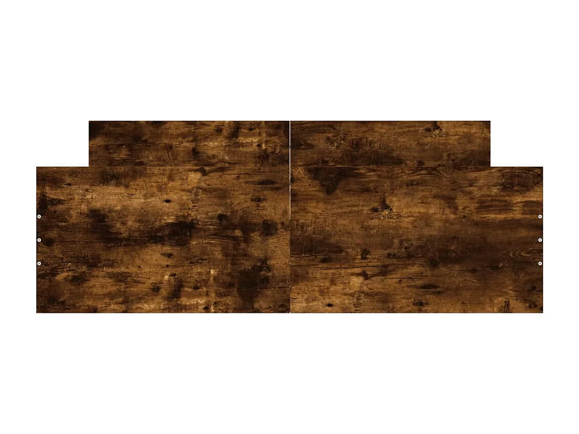 Bettgestell mit Kopf- und Fußteil Räuchereiche 140x190 cm