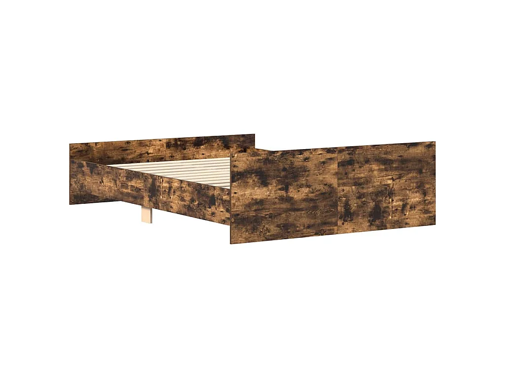Bedframe met hoofd- en voeteneinde gerookt eiken 140x190 cm