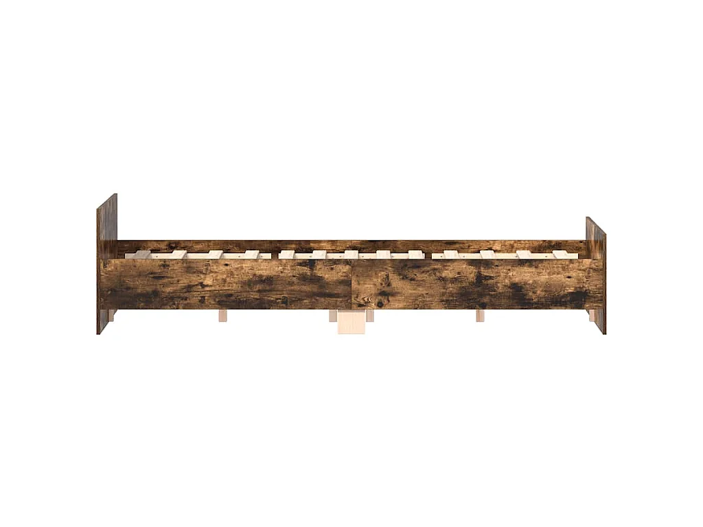 Bedframe met hoofd- en voeteneinde gerookt eiken 140x190 cm