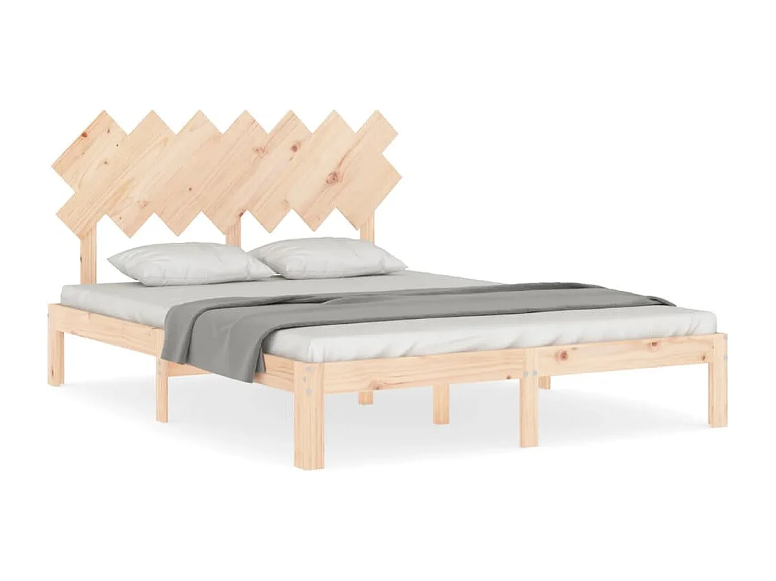 Cadre de lit sans matelas 140x190 cm bois de pin massif