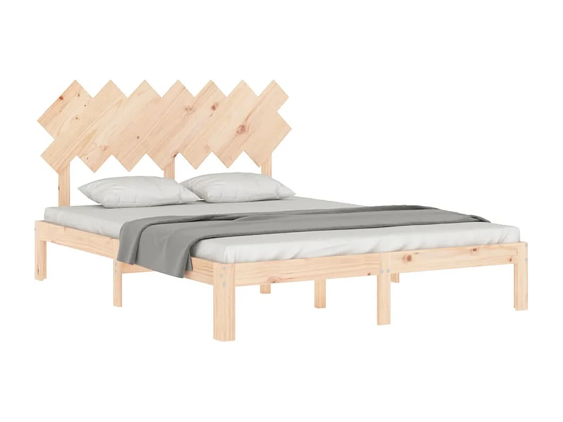 Bedframe zonder matras massief grenenhout 140x190 cm