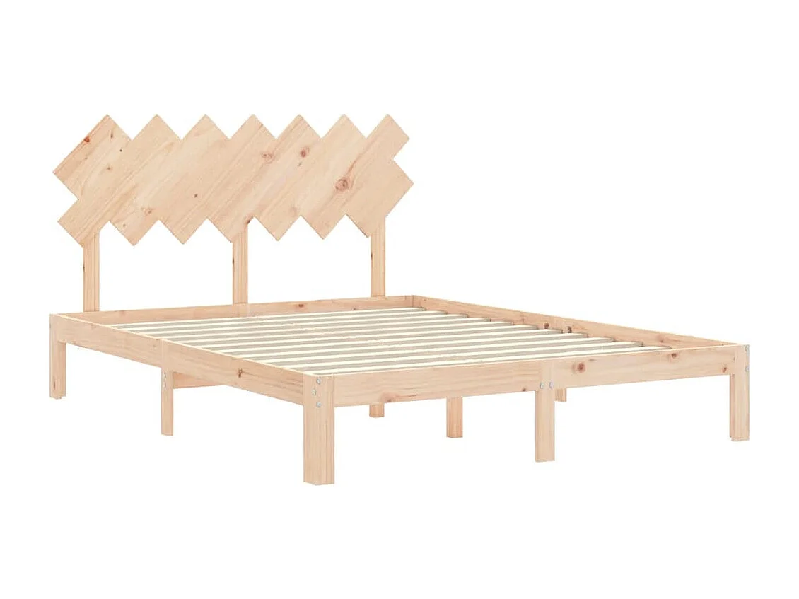 Bedframe zonder matras massief grenenhout 140x190 cm