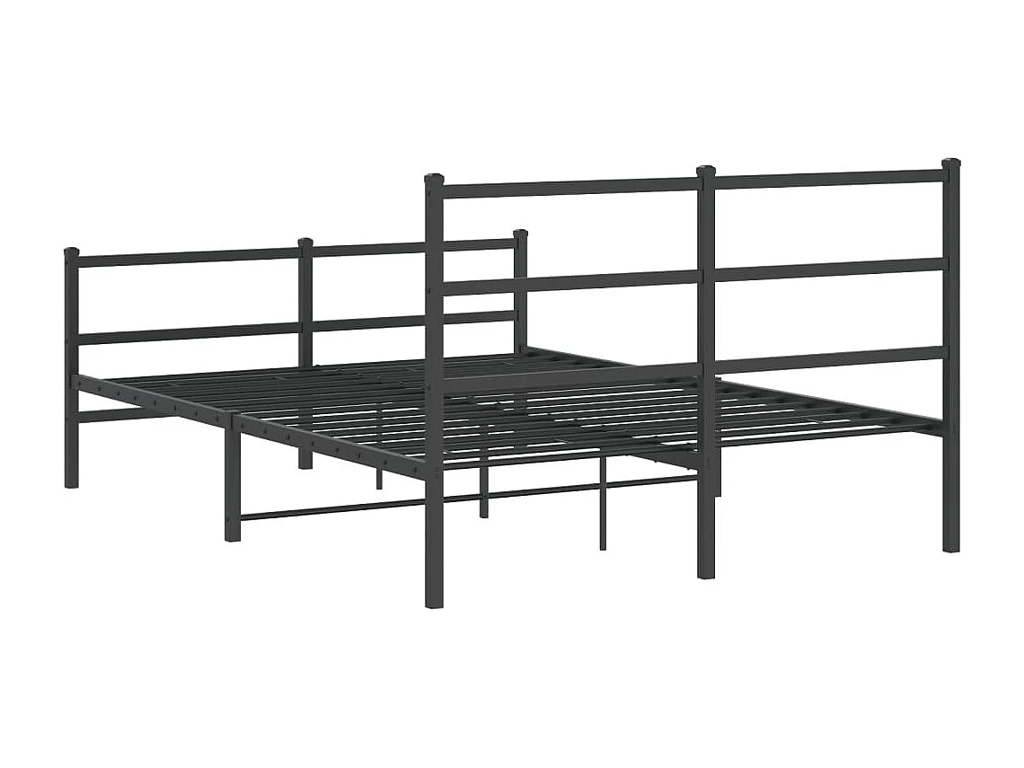 Estructura cama sin colchón con estribo metal negro 140x190 cm