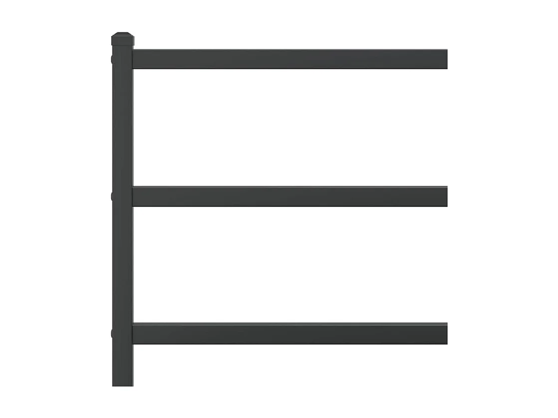 Estructura cama sin colchón con estribo metal negro 140x190 cm