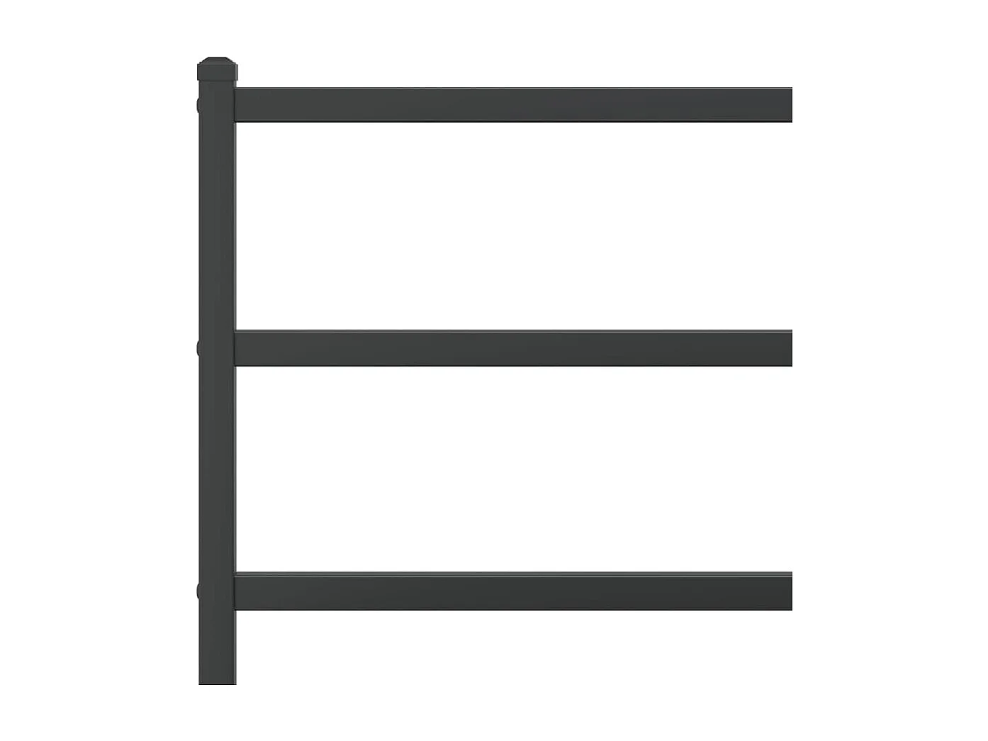 Estructura cama sin colchón con estribo metal negro 140x190 cm