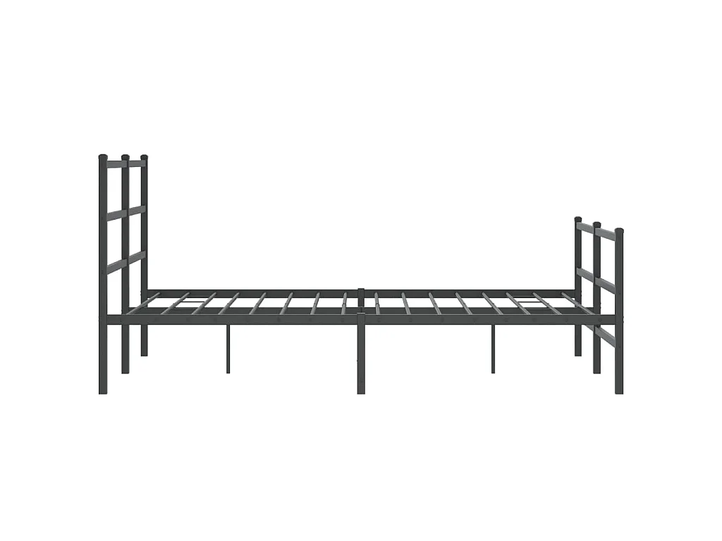 Estructura cama sin colchón con estribo metal negro 140x190 cm