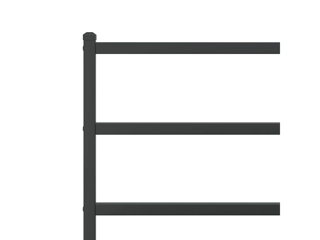 Estructura cama sin colchón con estribo metal negro 140x190 cm
