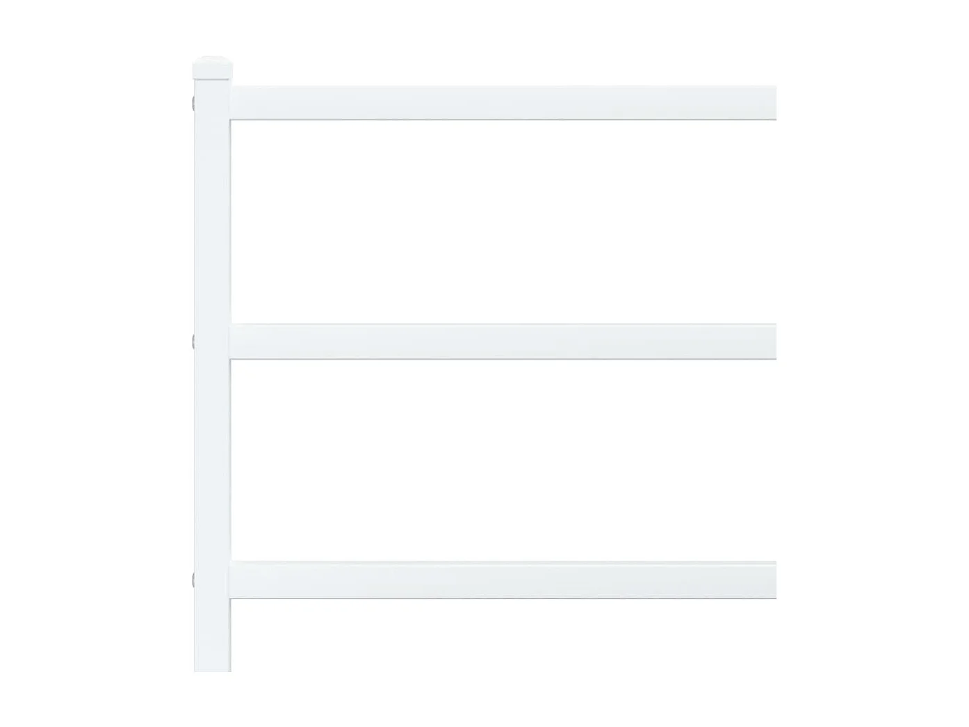 Bedframe met hoofdbord metaal wit 90x200 cm