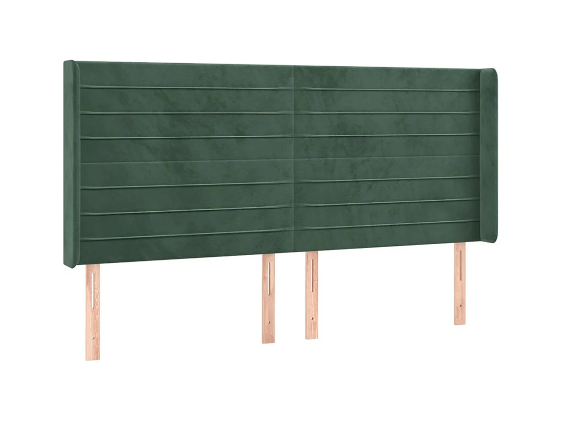 Sommier à lattes de lit matelas et LED Vert foncé 200x200 cm