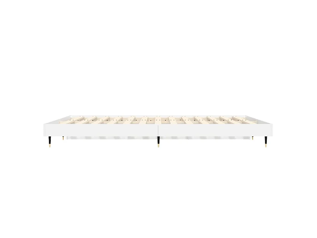 Cadre de lit sans matelas blanc 140x190 cm bois d'ingénierie