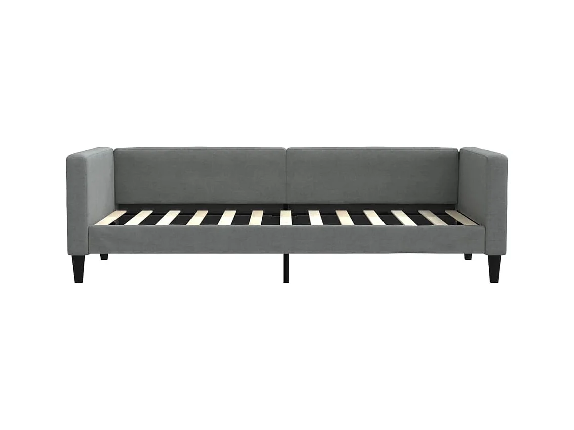 Tagesbett Ausziehbar mit Schubladen Dunkelgrau 80x200 cm Stoff