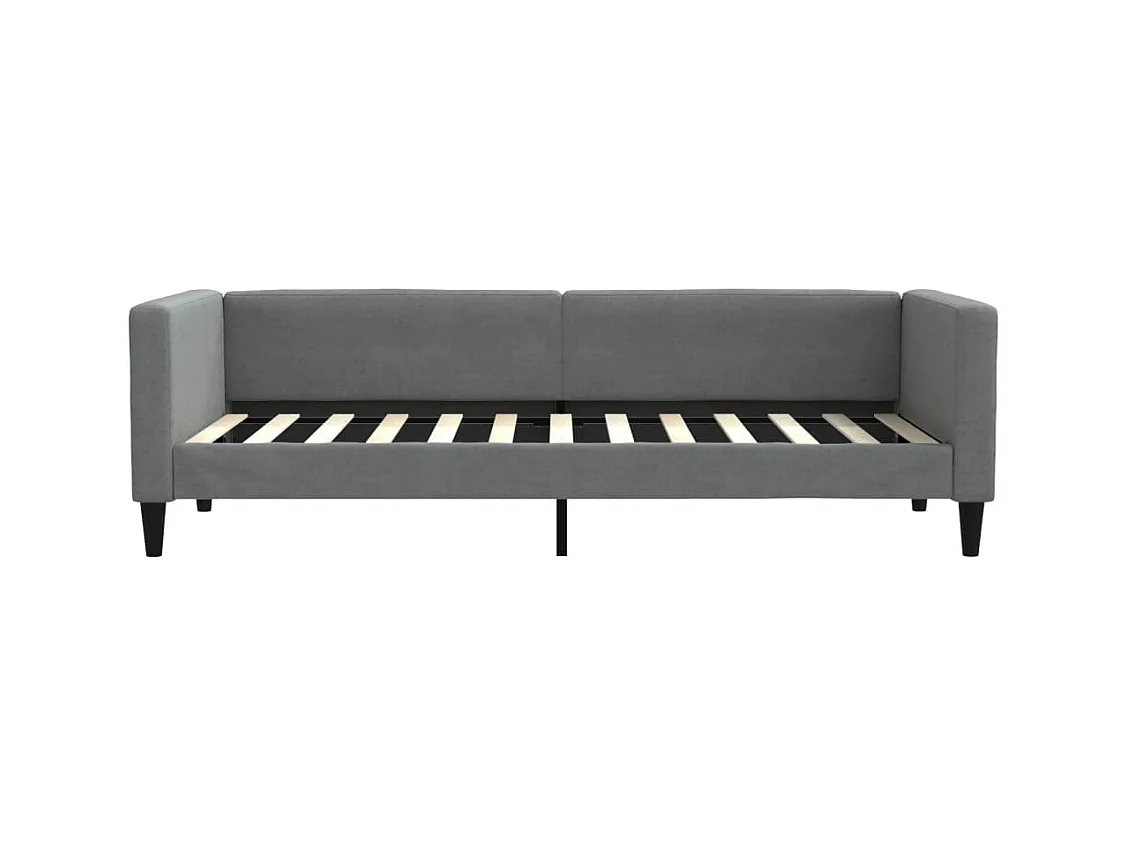 Tagesbett Ausziehbar mit Schubladen Dunkelgrau 80x200 cm Stoff