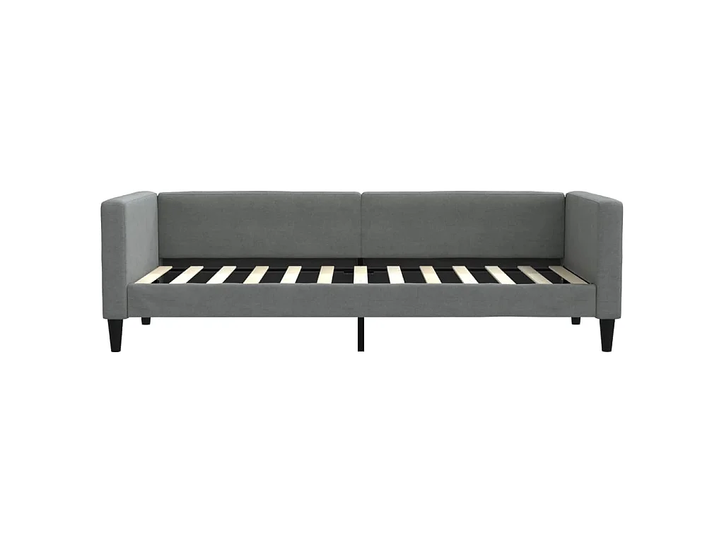 Tagesbett Ausziehbar mit Schubladen Dunkelgrau 80x200 cm Stoff
