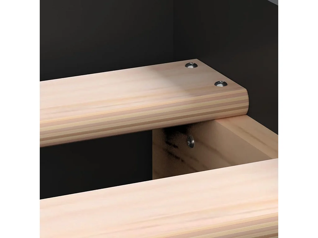 Bedframe met hoofd- en voeteneinde zwart 100x200 cm