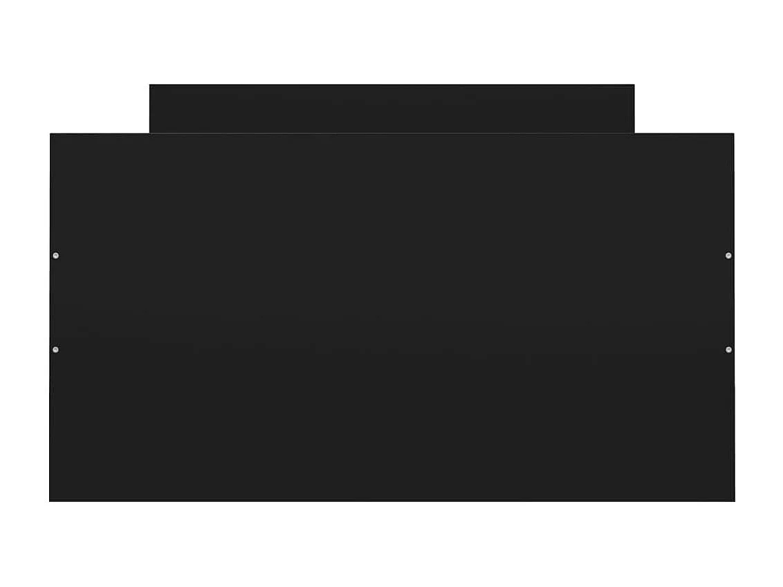 Estructura de cama con cabecero piecero negro 100x200cm