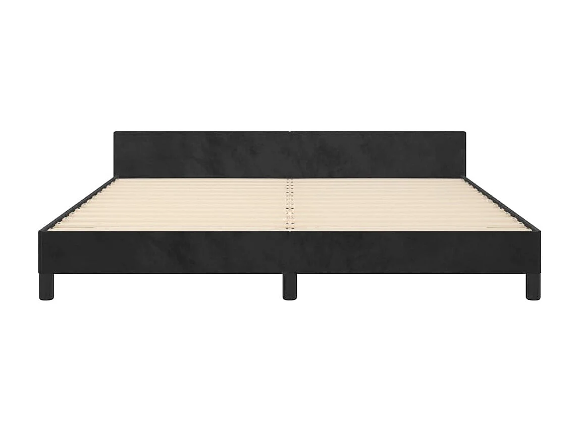 Bedframe zonder matras 160x200 cm fluweel zwart