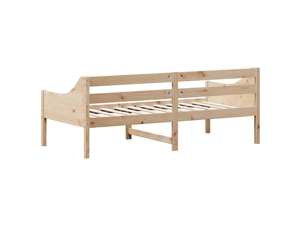 Sofá-cama sem colchão 90x190 cm madeira de pinho maciça