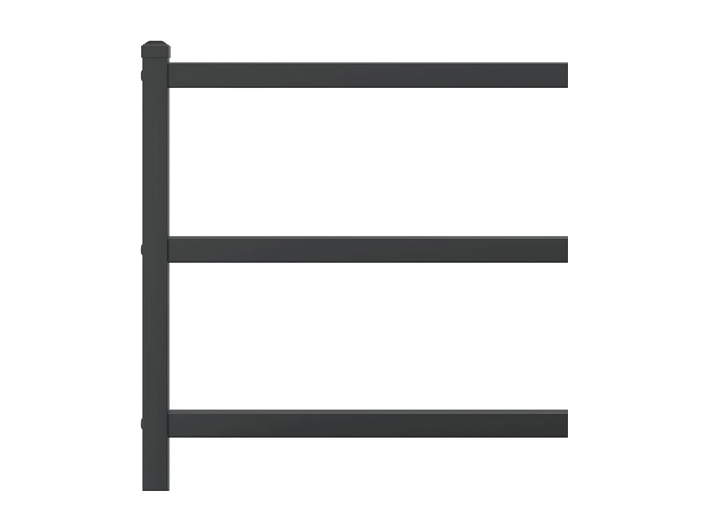 Cadre de lit métal sans matelas avec tête de lit noir 140x200cm
