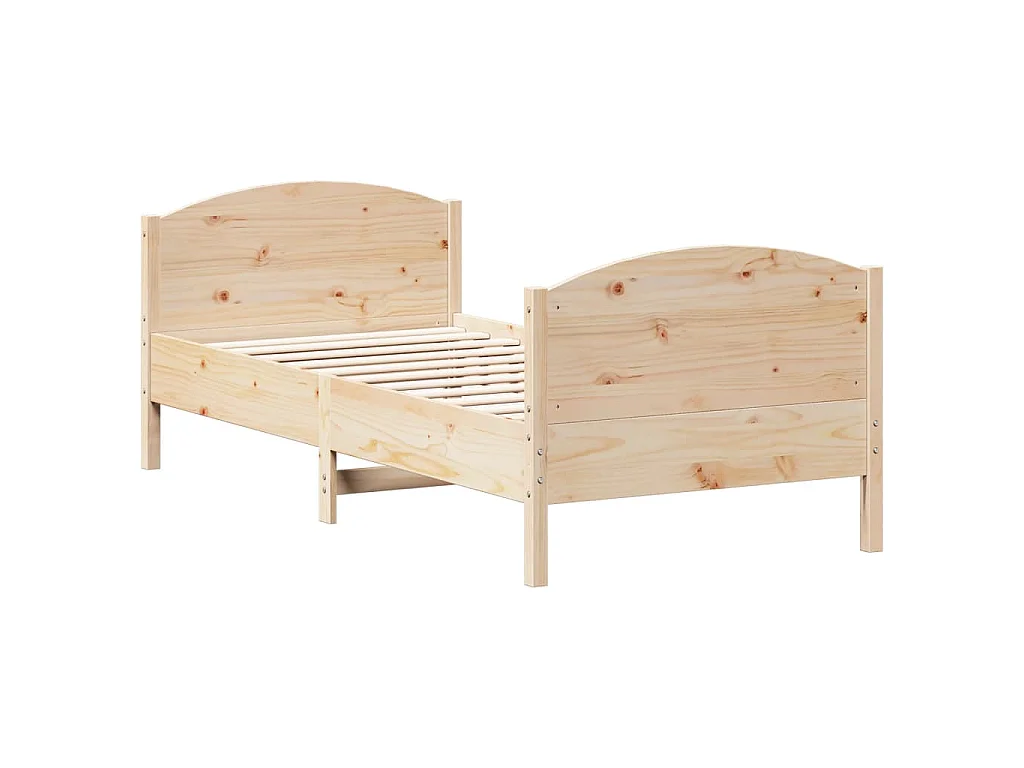 Cadre de lit sans matelas 100x200 cm bois massif de pin