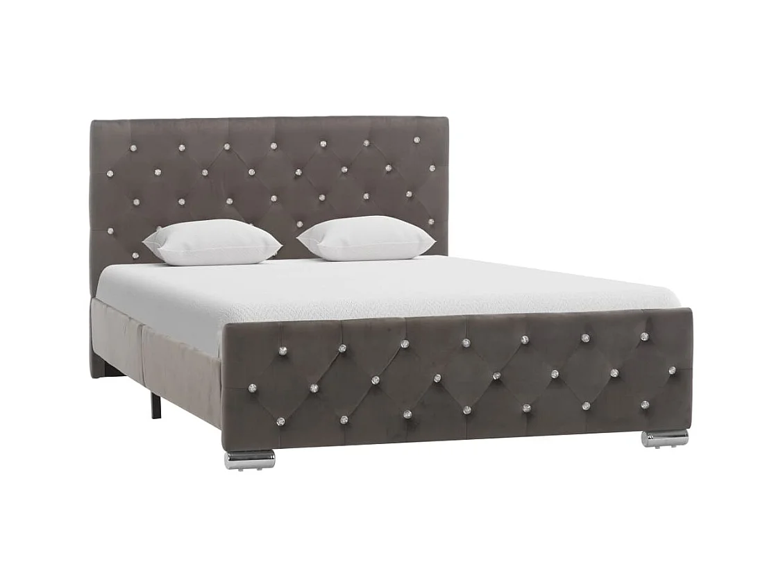 Bettgestell Grau Samt 120x200 cm