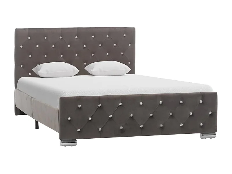 Bedframe stof grijs 120x200 cm