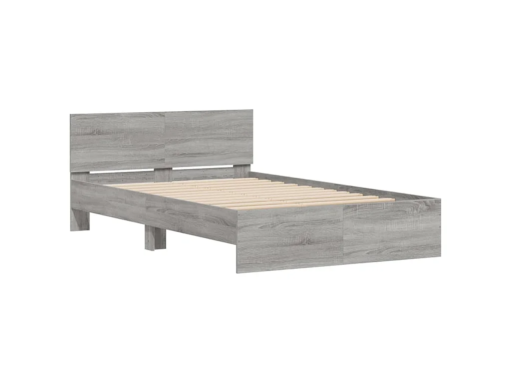 Giroletto con Testiera Grigio Sonoma 135x190 cm