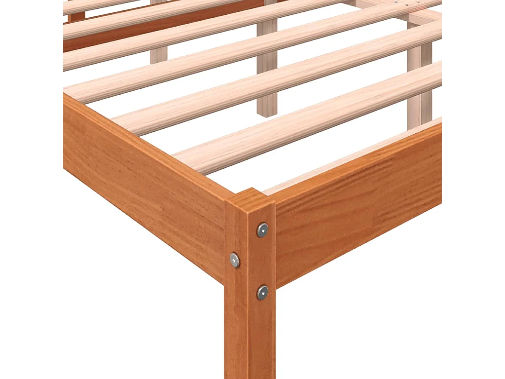 Seniorenbed massief grenenhout wasbruin 160x200 cm