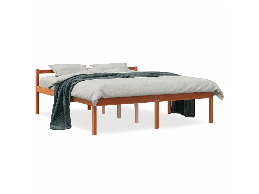 Lit pour personne âgée sans matelas 160x200 cm bois pin massif