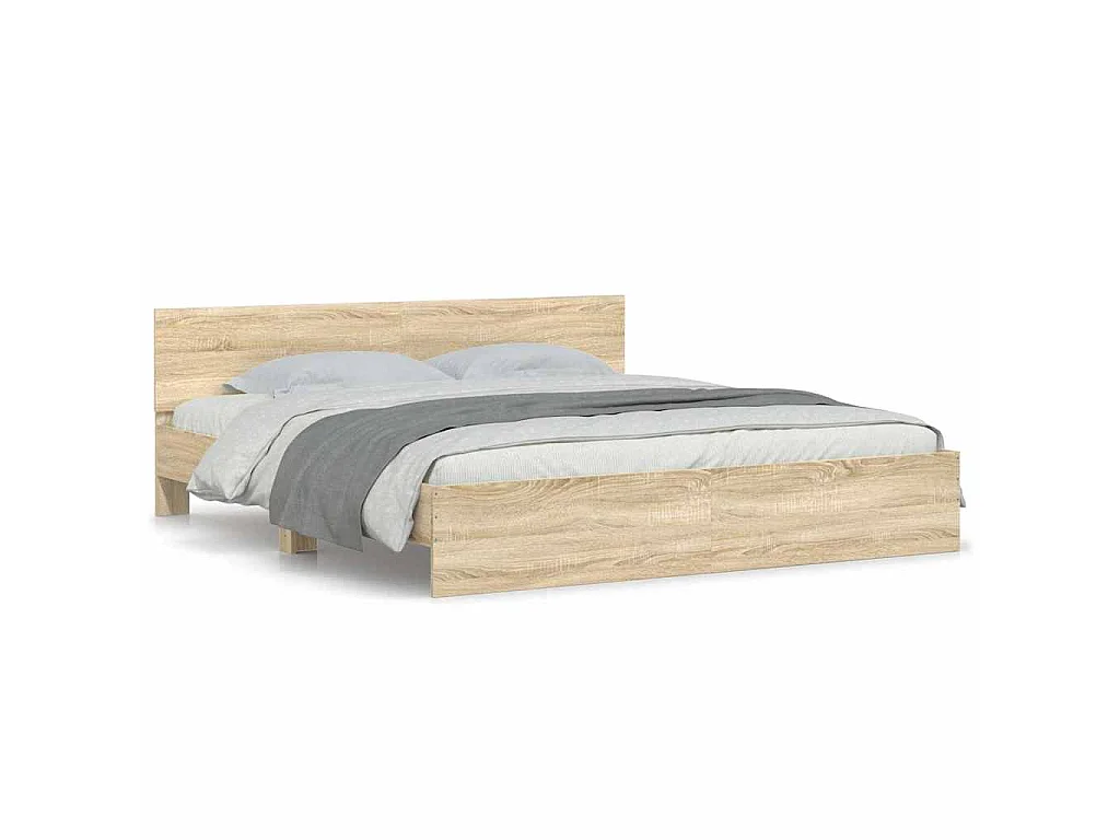 Cadre de lit sans matelas chêne sonoma 180x200 cm