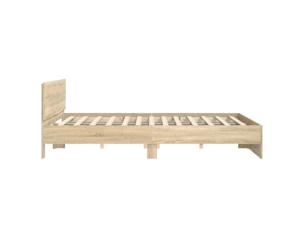 Cadre de lit sans matelas chêne sonoma 180x200 cm
