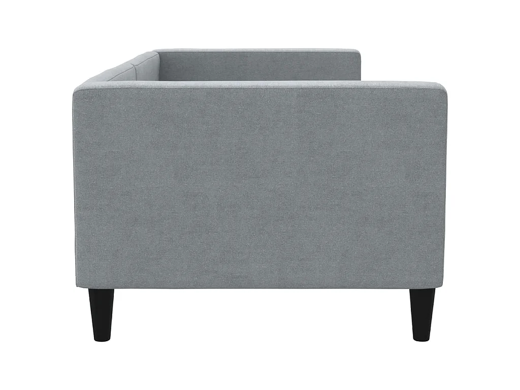 Lit de repos sans matelas gris clair 90x190 cm tissu
