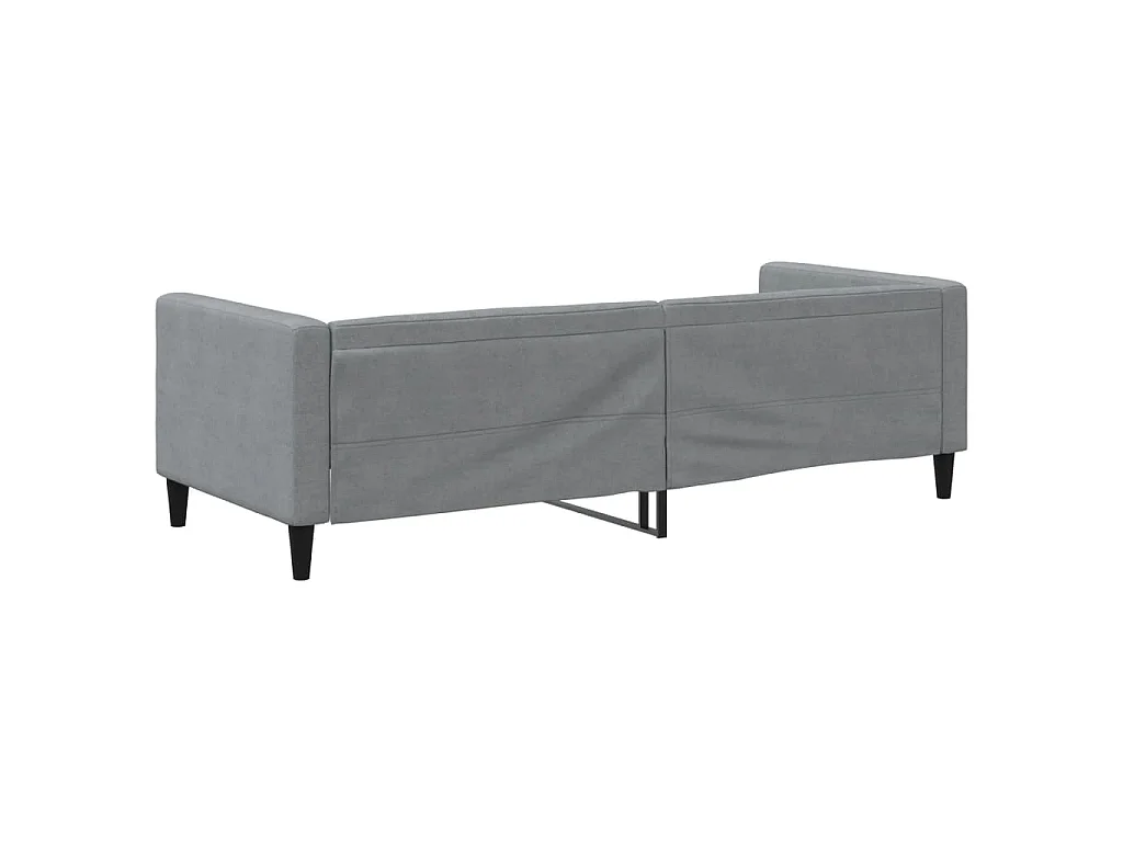 Lit de repos sans matelas gris clair 90x190 cm tissu