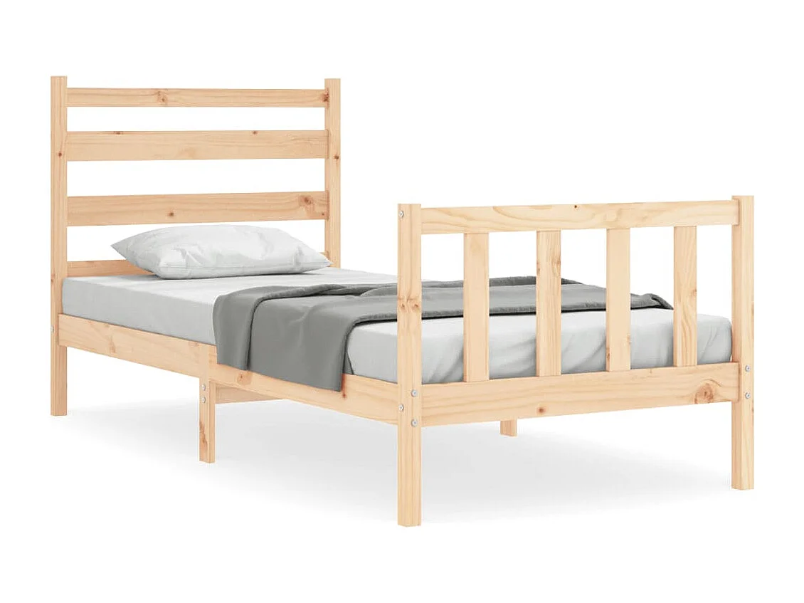 Cadre de lit sans matelas 100x200 cm bois massif de pin