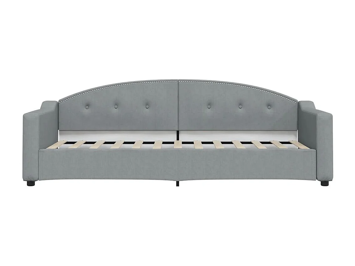 Lit de jour avec matelas gris clair 80x200 cm tissu