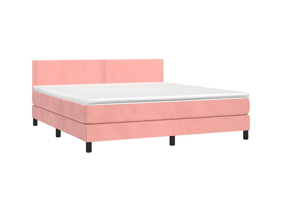 Sommier à lattes de lit avec matelas LED Rose 160x200 cm