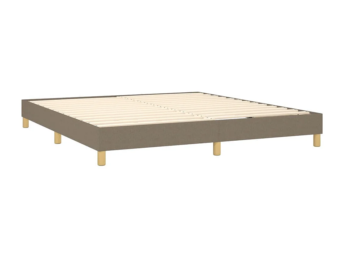 Boxspringbett mit Matratze Taupe 180x200 cm Stoff