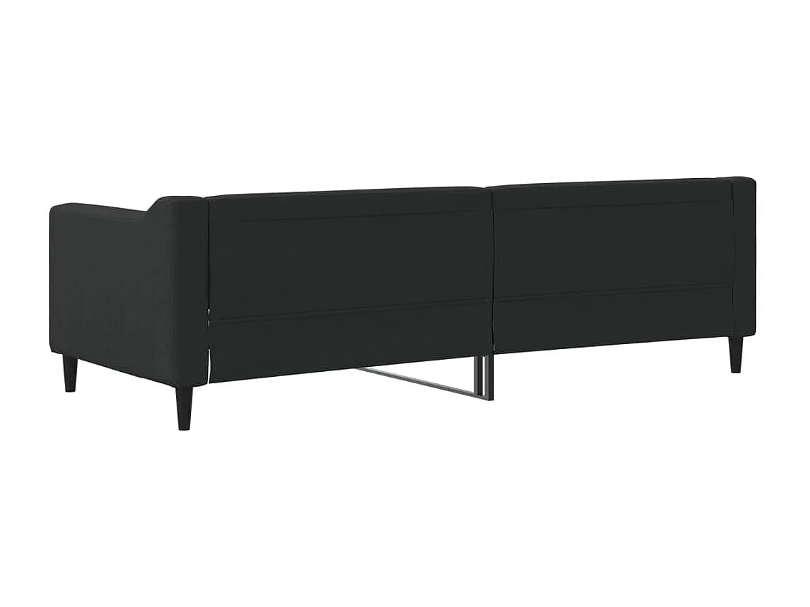 Lit de repos sans matelas noir 80x200 cm tissu