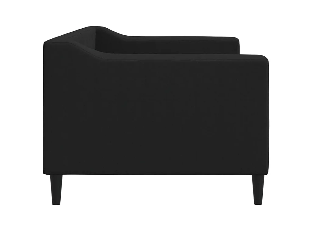 Sofá cama sin colchón tela negro 80x200 cm