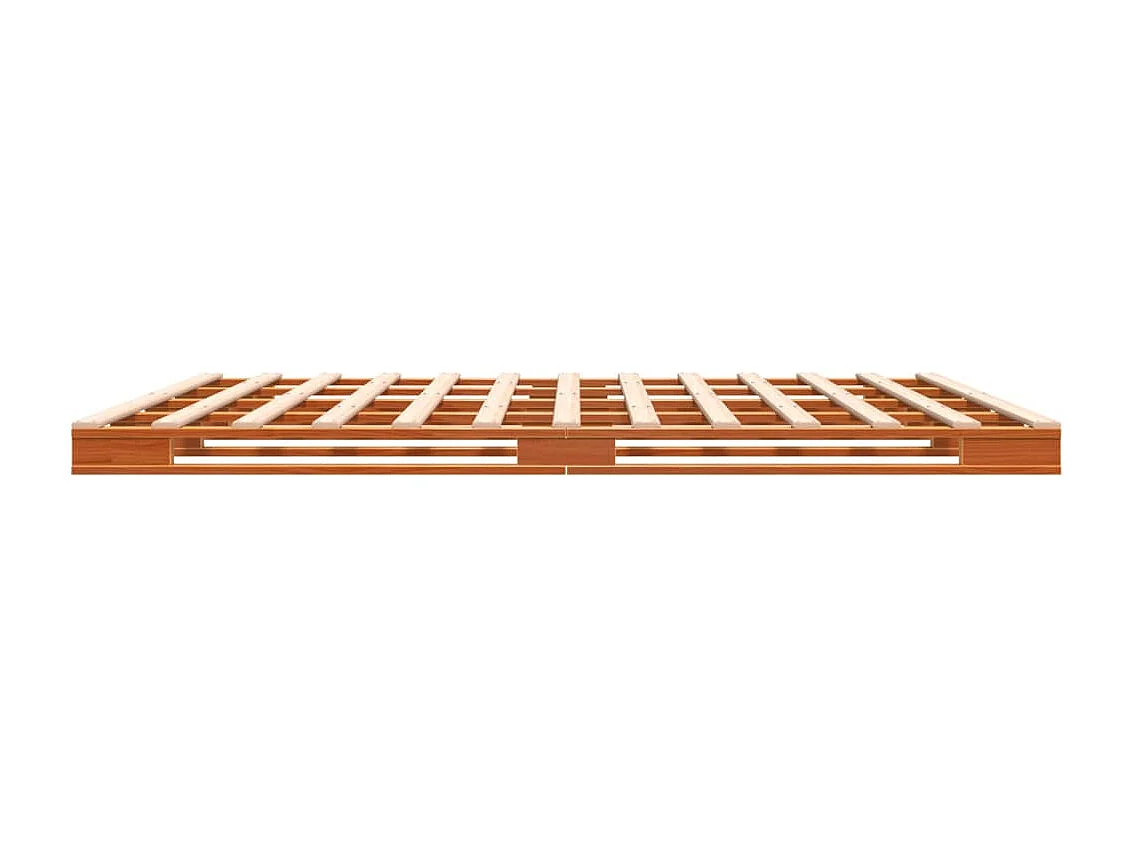 Lit de palette sans matelas cire marron 180x200 cm pin massif