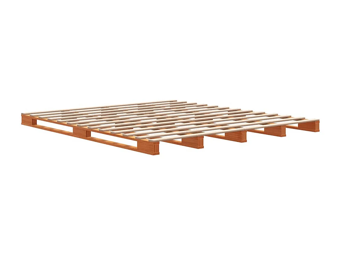 Lit de palette sans matelas cire marron 180x200 cm pin massif