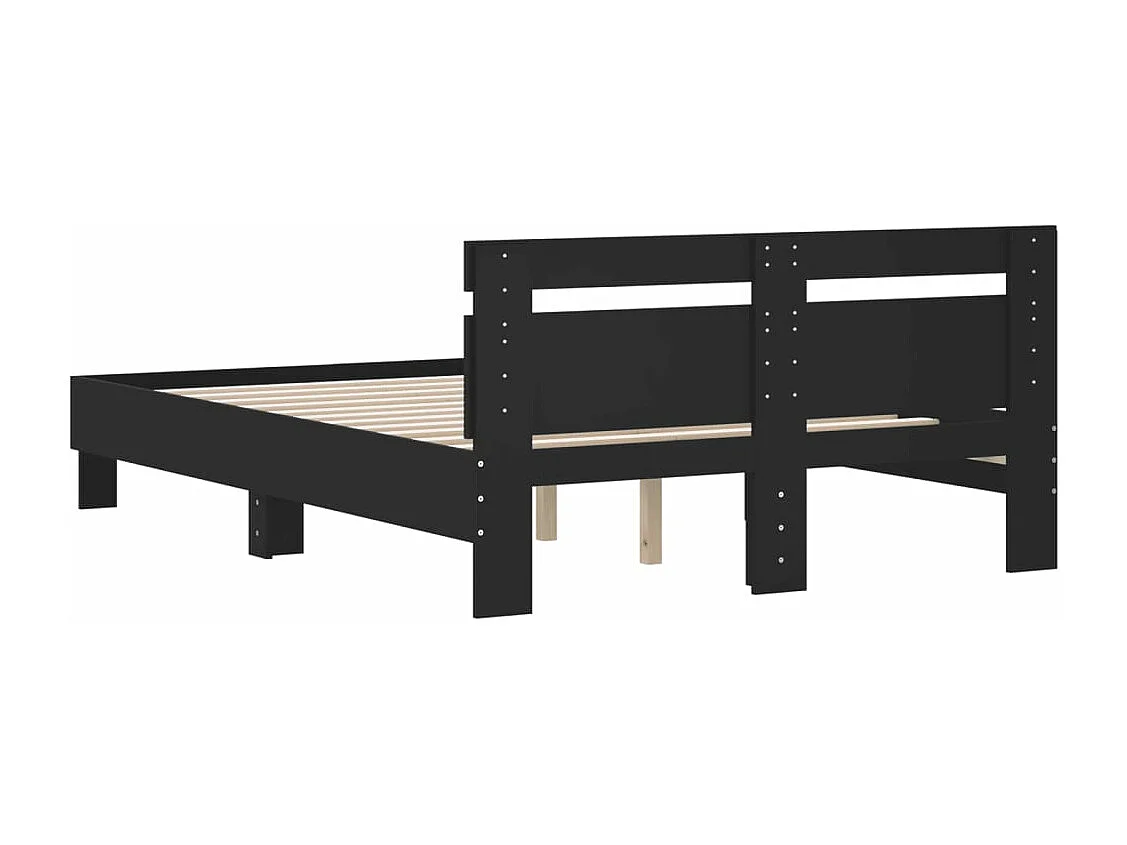 Cadre de lit sans matelas noir 120x190 cm