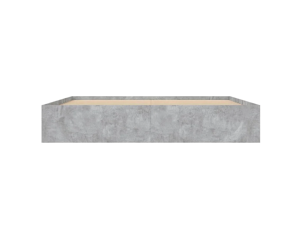 Bedframe betongrijs 200x200 cm