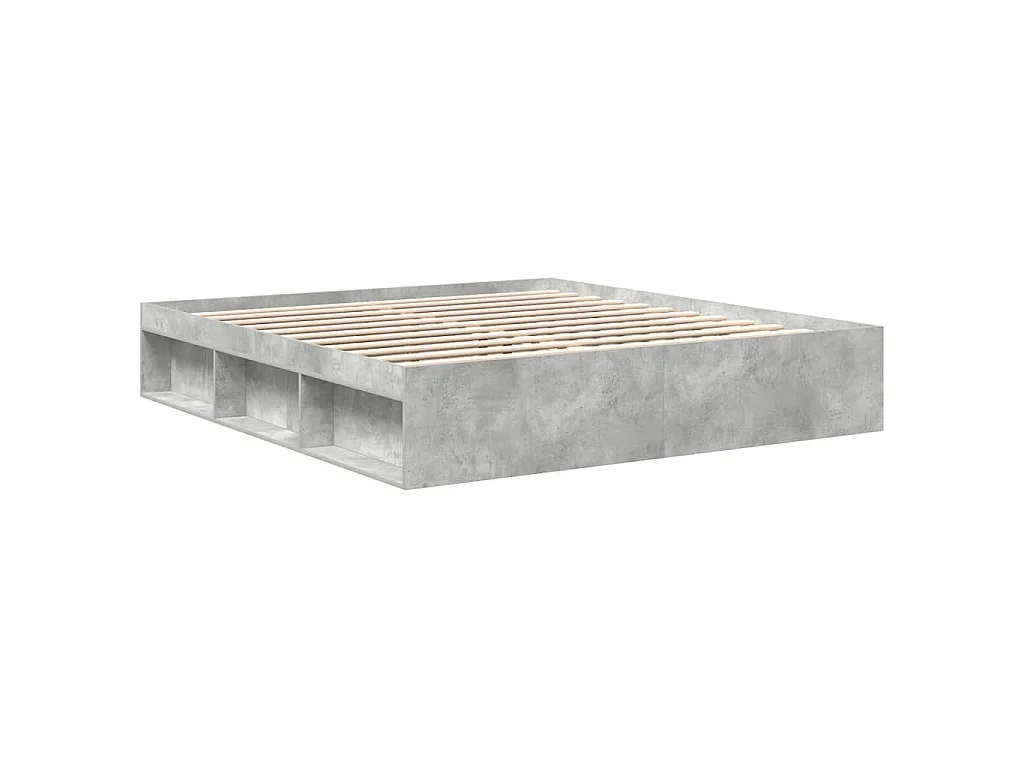 Bedframe betongrijs 200x200 cm