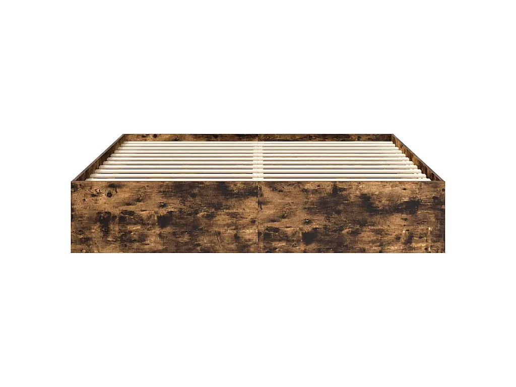 Cadre de lit sans matelas chêne fumé 180x200 cm