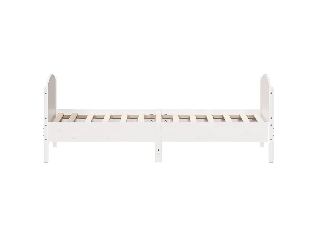 Cadre de lit sans matelas blanc 100x200 cm bois de pin massif