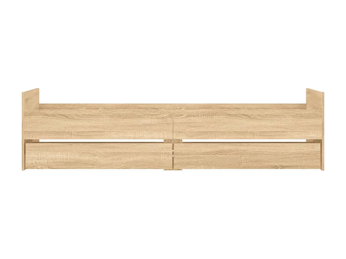 Cadre de lit avec tiroirs sans matelas chêne sonoma 100x200 cm