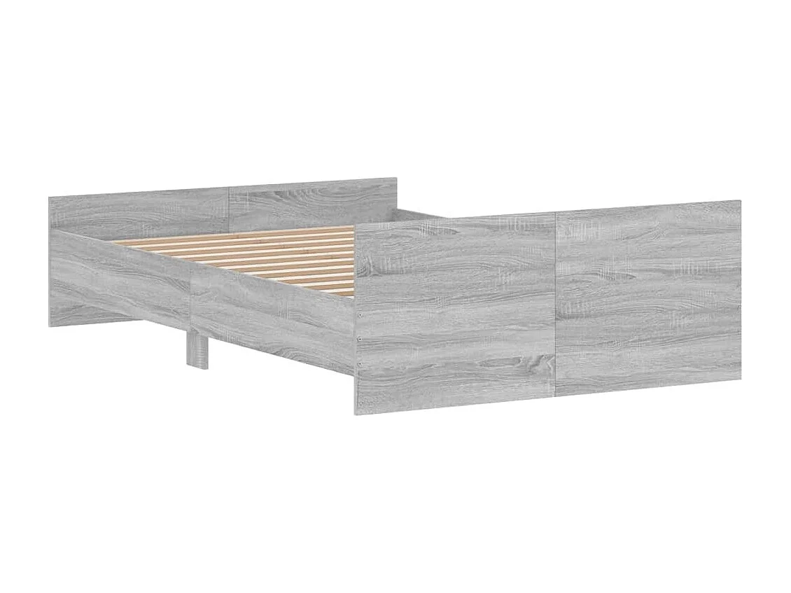Cadre de lit sans matelas sonoma gris 120x190 cm
